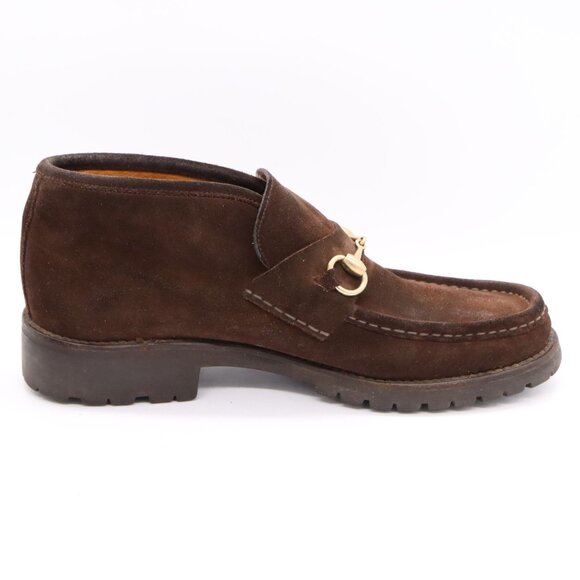 Gucci Brown Suede Horsebit Slip On Ankle Boots Mens Size 9 D(Med) Shoes - Picture 5 of 16